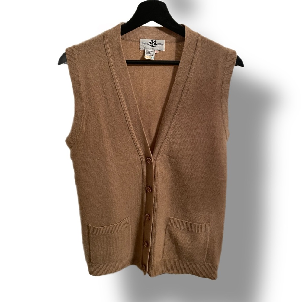 Hudson Baby Tan Sleeveless Cardigan
